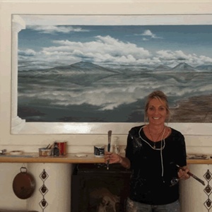 Davina Dobie kenyan artist lake natron in progress.gif